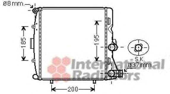 VAN WEZEL 74002054 Радіатор, охолодження двигуна