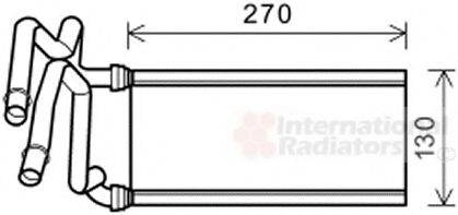 VAN WEZEL 53006705 Теплообмінник, опалення салону