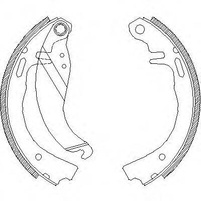 WOKING Z407300 Комплект гальмівних колодок