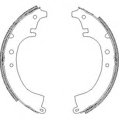 WOKING Z408700 Комплект гальмівних колодок
