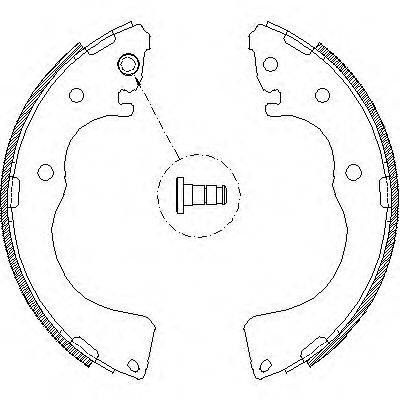 WOKING Z417100 Комплект гальмівних колодок