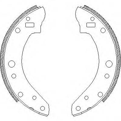 WOKING Z422900 Комплект гальмівних колодок