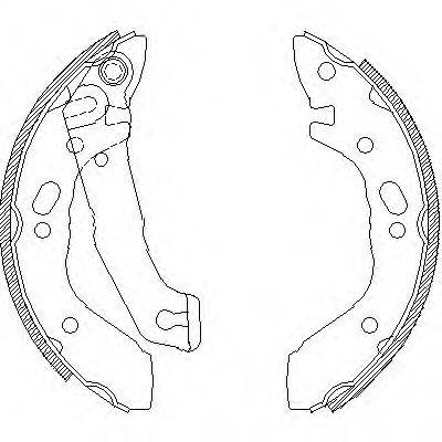 WOKING Z440100 Комплект гальмівних колодок
