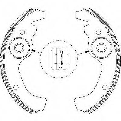WOKING Z461100 Комплект гальмівних колодок