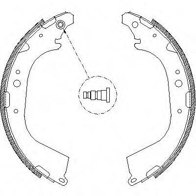WOKING Z465001 Комплект гальмівних колодок