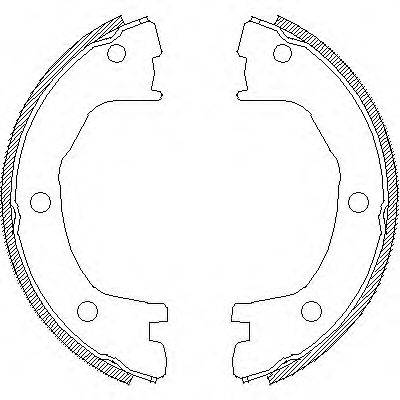 WOKING Z471200 Комплект гальмівних колодок, стоянкова гальмівна система