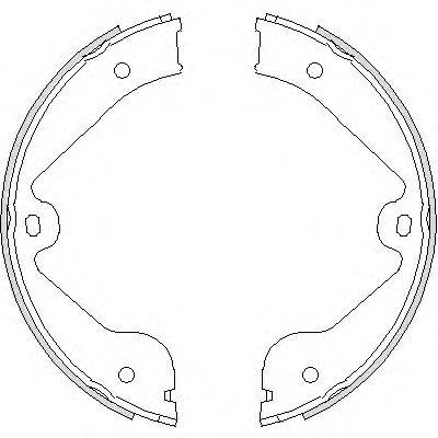 WOKING Z473500 Комплект гальмівних колодок, стоянкова гальмівна система