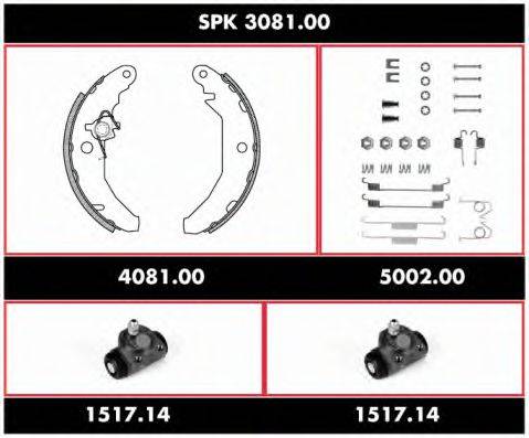 WOKING SPK308100 Комплект гальм, барабанний гальмівний механізм