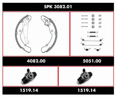 WOKING SPK308201 Комплект гальм, барабанний гальмівний механізм