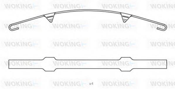 WOKING ACA854300 Комплектуючі, колодки дискового гальма