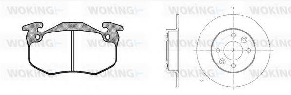 WOKING 8044301 Комплект гальм, дисковий гальмівний механізм