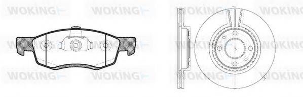 WOKING 8072301 Комплект гальм, дисковий гальмівний механізм