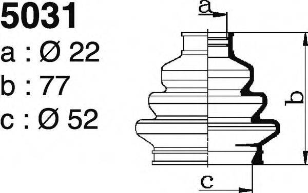 DEPA 5031 Комплект пильника, приводний вал