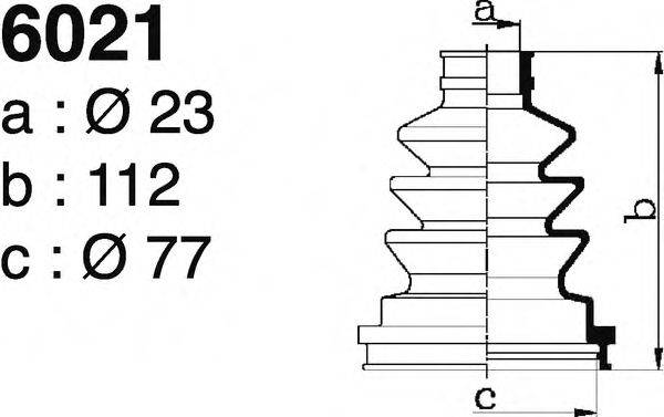 DEPA 6021 Комплект пильника, приводний вал