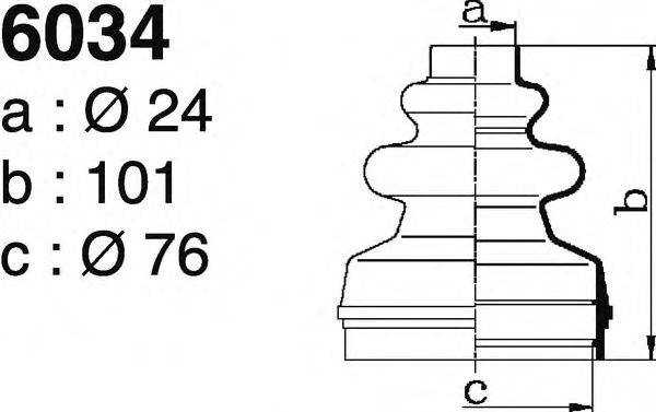 DEPA 6034 Комплект пильника, приводний вал