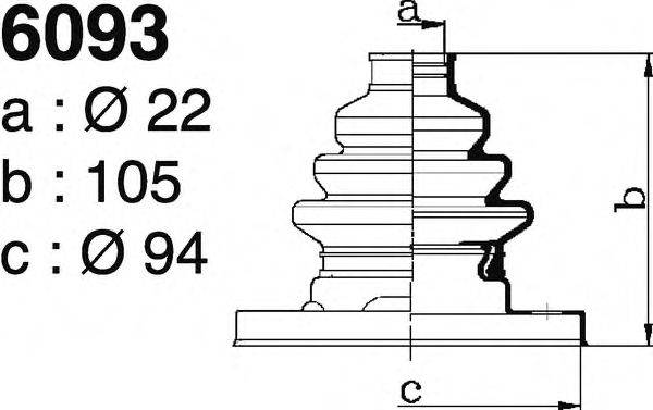 DEPA 6093 Комплект пильника, приводний вал