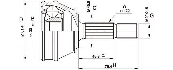 OPEN PARTS CVJ503010 Шарнірний комплект, приводний вал