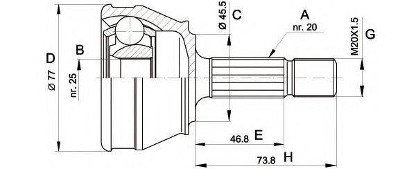 OPEN PARTS CVJ503110 Шарнірний комплект, приводний вал