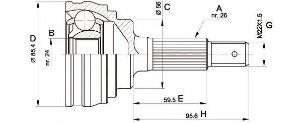 OPEN PARTS CVJ506710 Шарнірний комплект, приводний вал