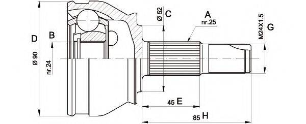 OPEN PARTS CVJ518310 Шарнірний комплект, приводний вал