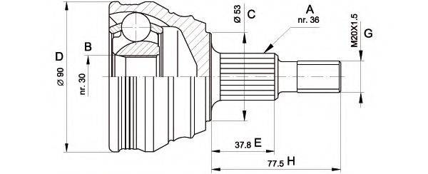 OPEN PARTS CVJ518910 Шарнірний комплект, приводний вал