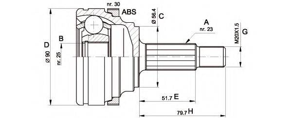 OPEN PARTS CVJ533210 Шарнірний комплект, приводний вал