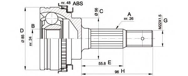 OPEN PARTS CVJ534110 Шарнірний комплект, приводний вал