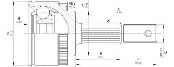 OPEN PARTS CVJ559610 Шарнірний комплект, приводний вал