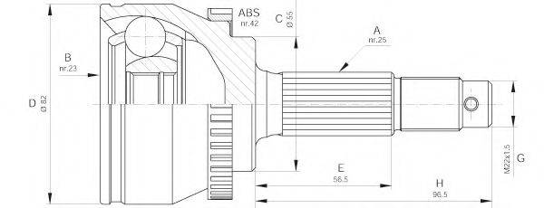 OPEN PARTS CVJ559710 Шарнірний комплект, приводний вал