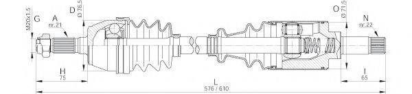 OPEN PARTS DRS600400 Приводний вал