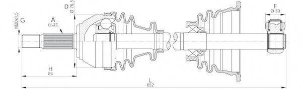 OPEN PARTS DRS601400 Приводний вал