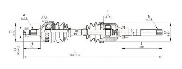 OPEN PARTS DRS604500 Приводний вал