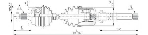 OPEN PARTS DRS615900 Приводний вал