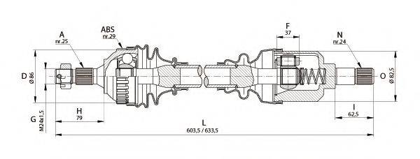 OPEN PARTS DRS617800 Приводний вал