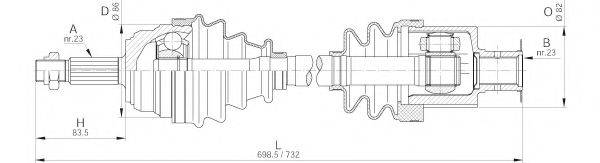 OPEN PARTS DRS620400 Приводний вал