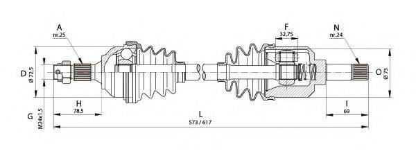 OPEN PARTS DRS621800 Приводний вал