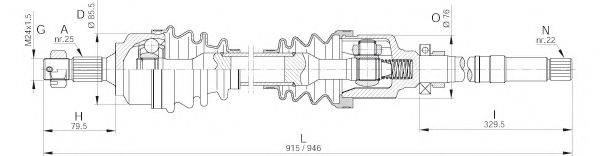 OPEN PARTS DRS625500 Приводний вал