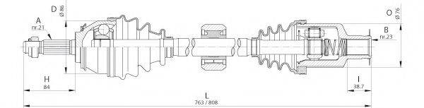 OPEN PARTS DRS626200 Приводний вал