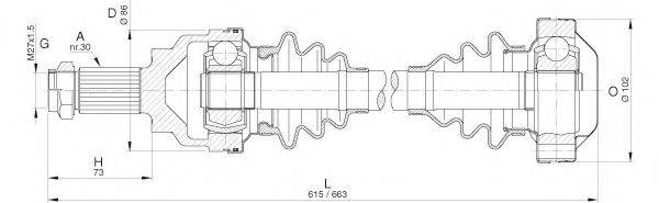 OPEN PARTS DRS627500 Приводний вал