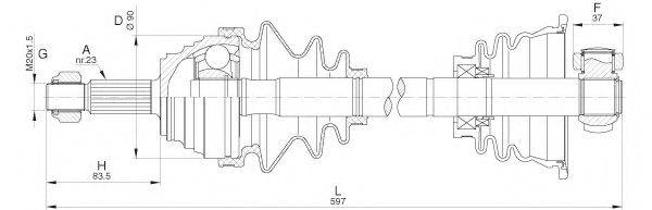 OPEN PARTS DRS631000 Приводний вал