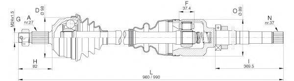 OPEN PARTS DRS631100 Приводний вал