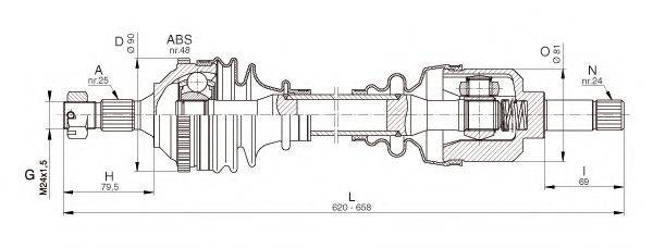 OPEN PARTS DRS632900 Приводний вал