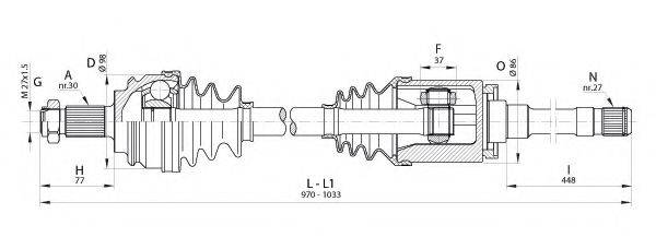 OPEN PARTS DRS633900 Приводний вал