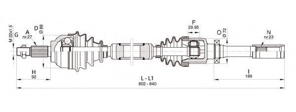 OPEN PARTS DRS635300 Приводний вал