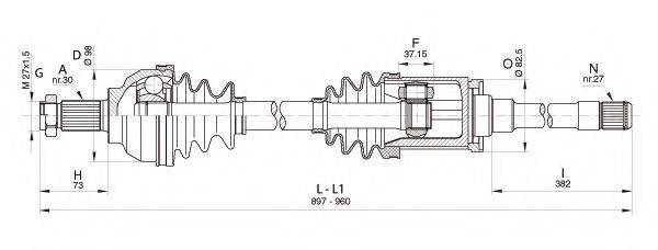 OPEN PARTS DRS635400 Приводний вал