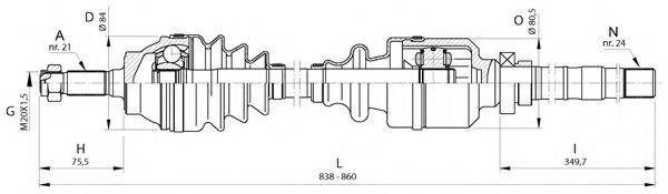 OPEN PARTS DRS638500 Приводний вал