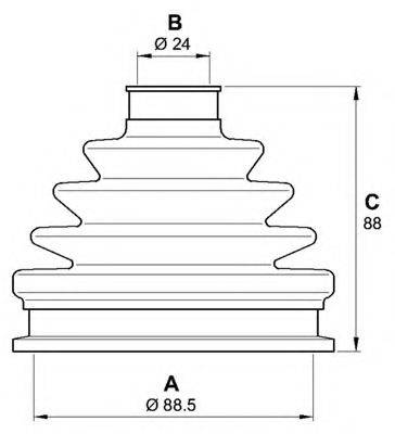 OPEN PARTS SJK713500 Комплект пильника, приводний вал