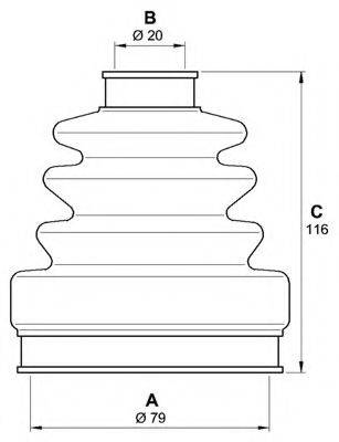 OPEN PARTS SJK721900 Комплект пильника, приводний вал