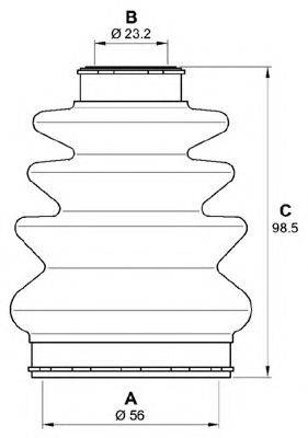 OPEN PARTS SJK722200 Комплект пильника, приводний вал