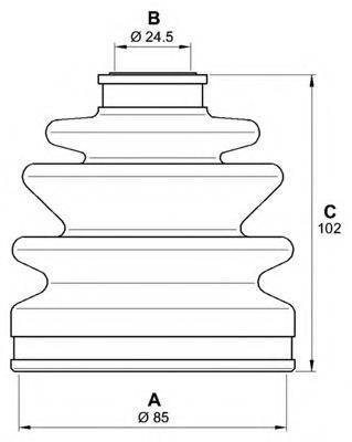 OPEN PARTS SJK723000 Комплект пильника, приводний вал